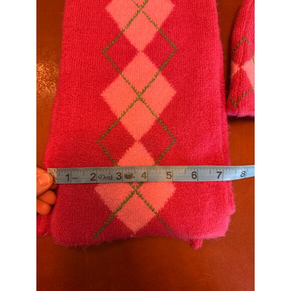 Y2K Aeropostale Pink Argyle Scarf and Matching Hat Girls Size - Picture 5 of 8